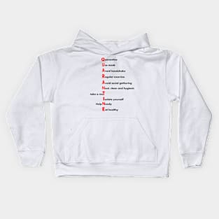 Red and black Quarantine Kids Hoodie